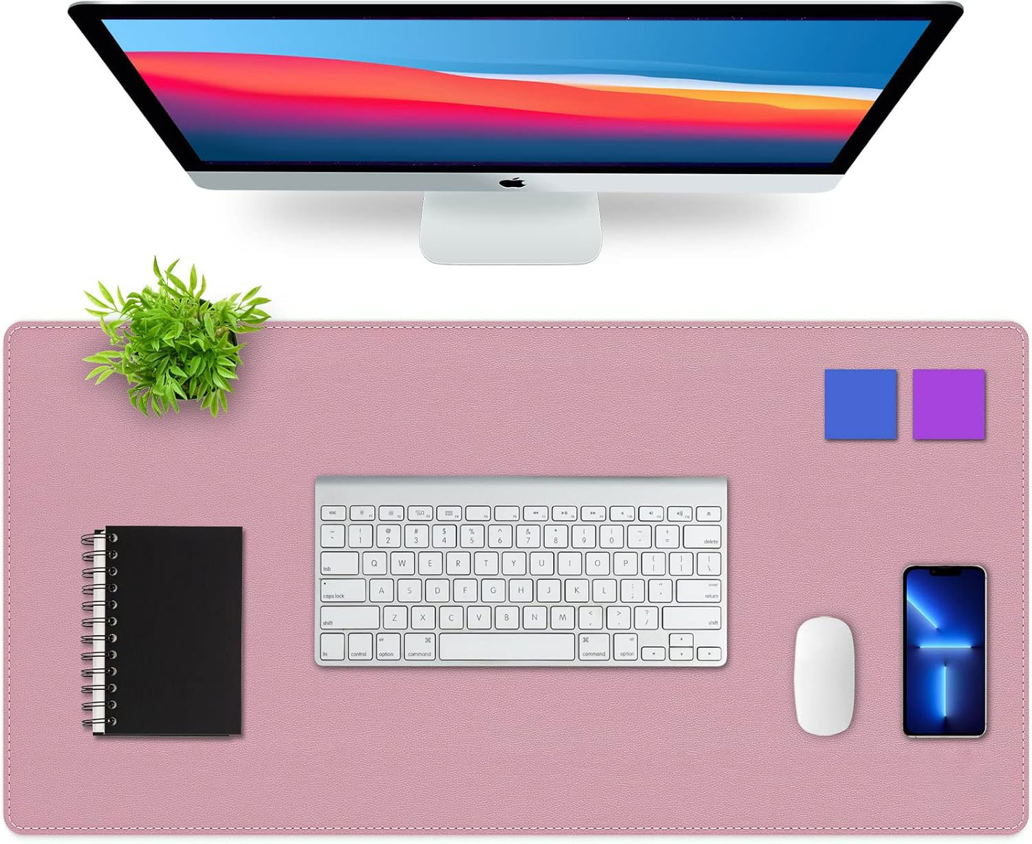 Leather Desk Pad - 데스크 매트 블로터, 양면 사무실 책상