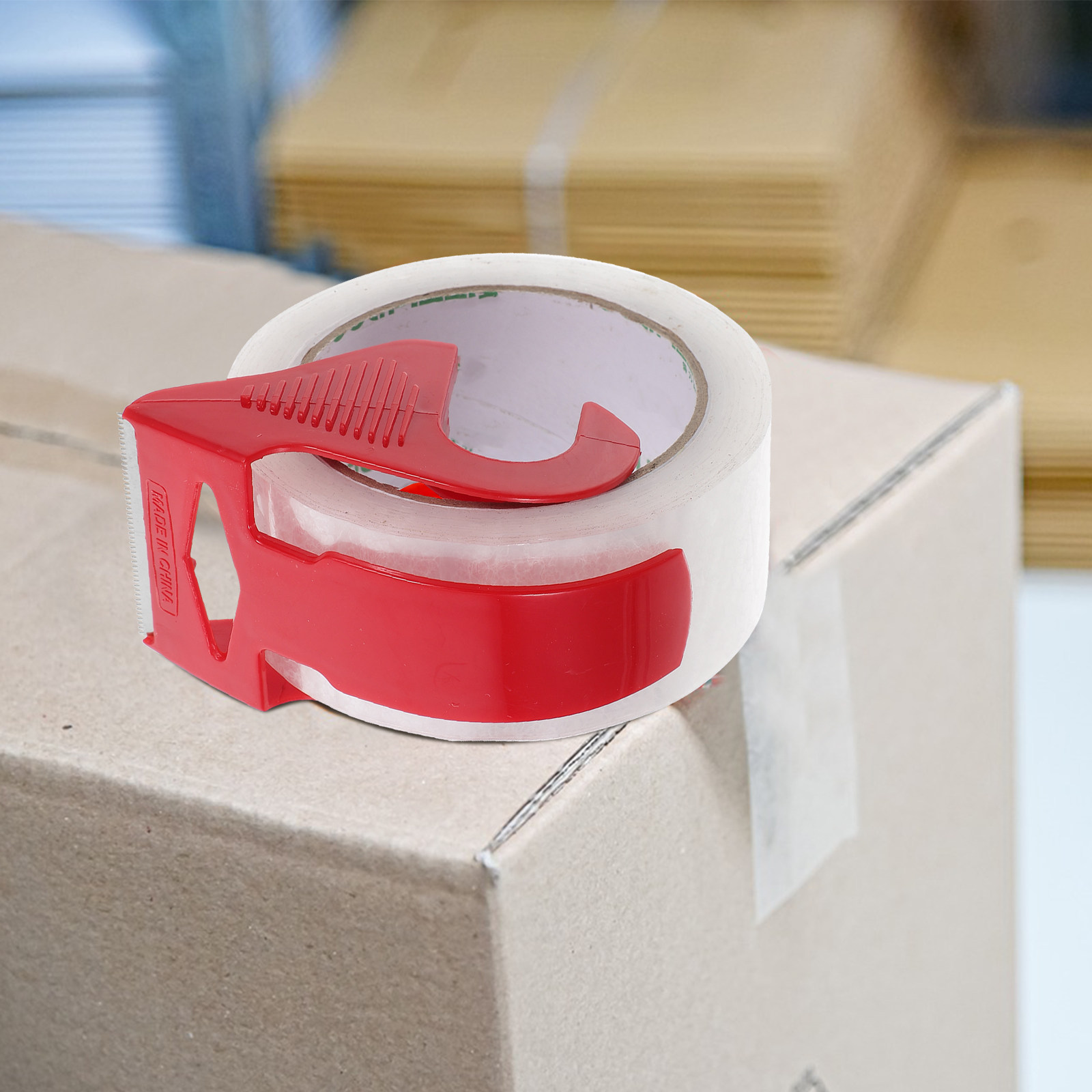 Tape Dispenser Weighted - 3개입 소형 고강도 포장 테이프 디스펜서,