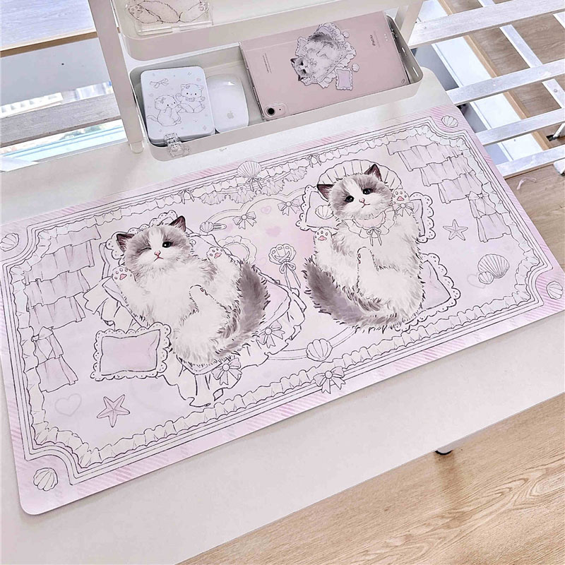 귀여운 대형 마우스 패드 가죽 테이블 매트, 래그돌 고 - Leather Desk Pad 리뷰 및 가격